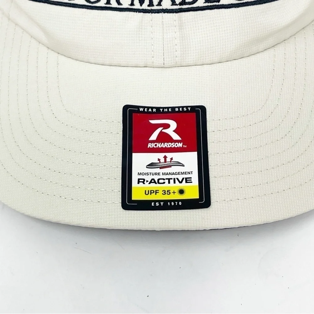 New RICHARDSON Men’s Ivory Baseball Cap UPF 35+ R-Active GATOR MADE GOLF Logo